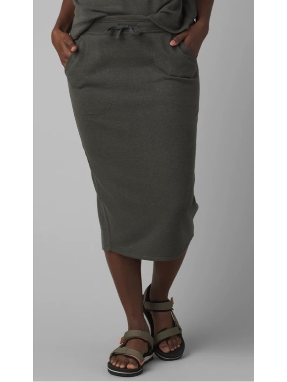 Prana Cozy Up Midi Skirt in Balsam Heather